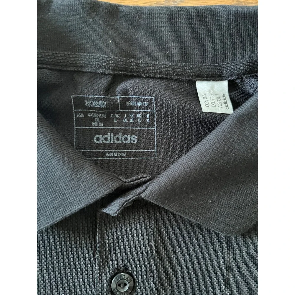 Adidas All Blacks New Zealand Rugby Polo Shirt Black XL Regular Fit
